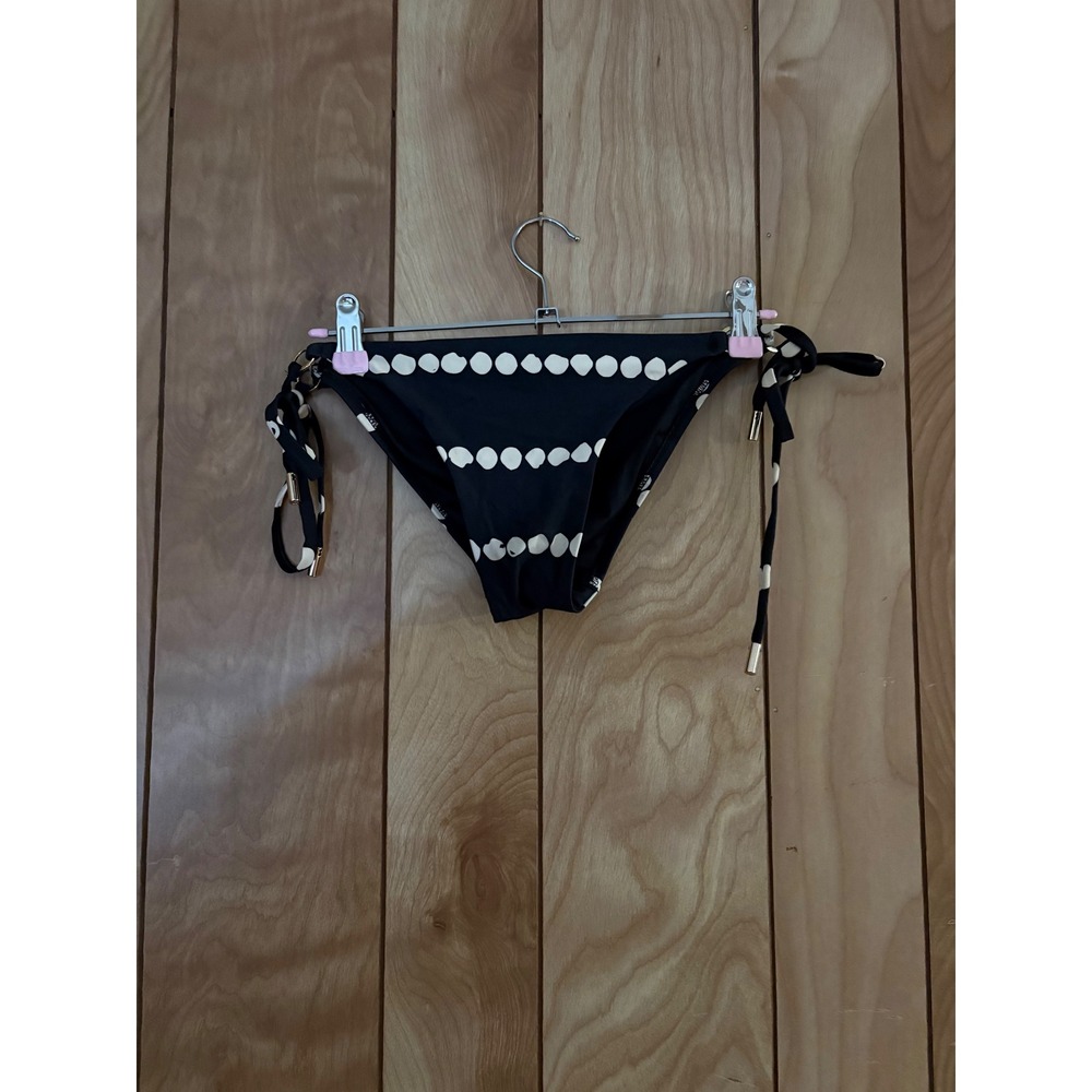 Derek Lam 10 Crosby Womens‎ Black White Polka Dot Side Tie Bikini Bottoms Size M